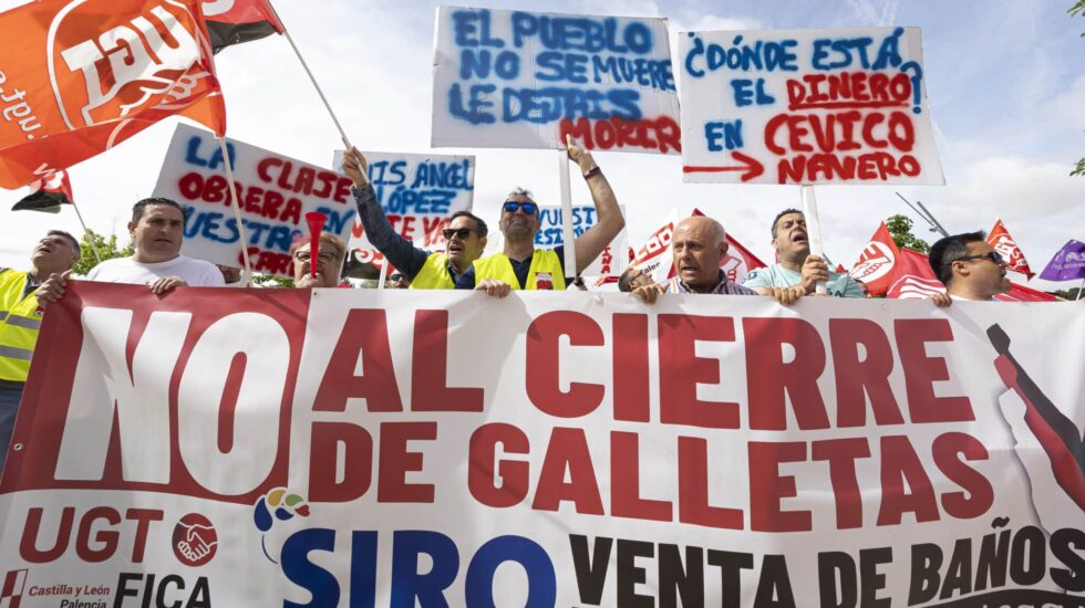 Manifestación en Valladolid de trabajadores de Siro.