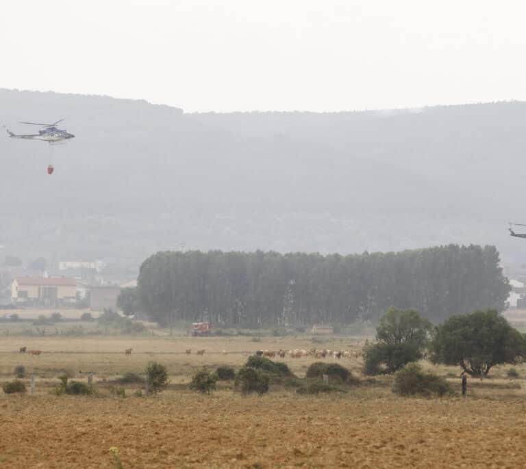 Mejora en el incendio en Zamora: los desalojados vuelven a casa y se reabren las carreteras y el AVE a Galicia
