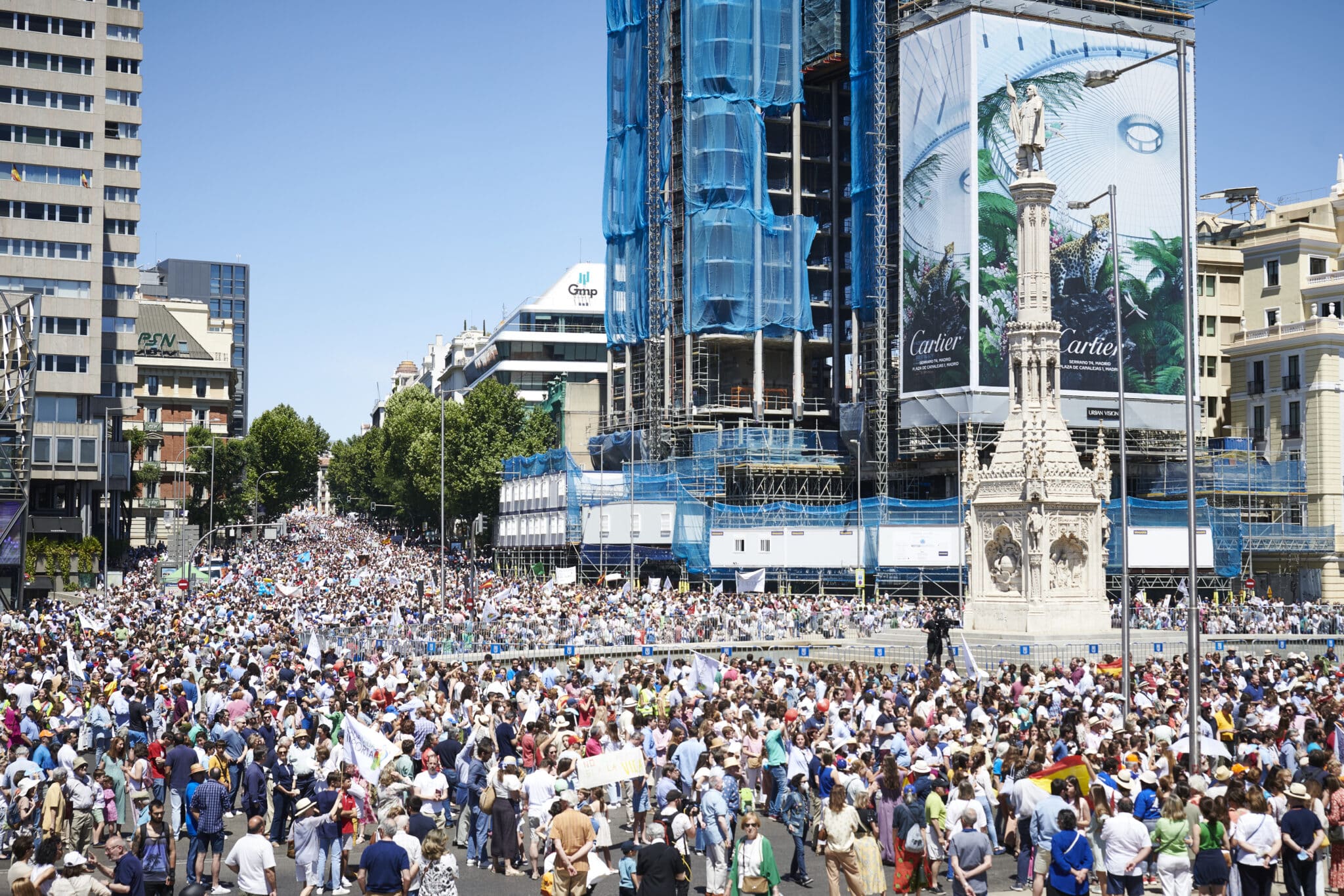 Manifestación contra la reforma de la ley del aborto convocada por organizaciones provida, este domingo en Madrid.