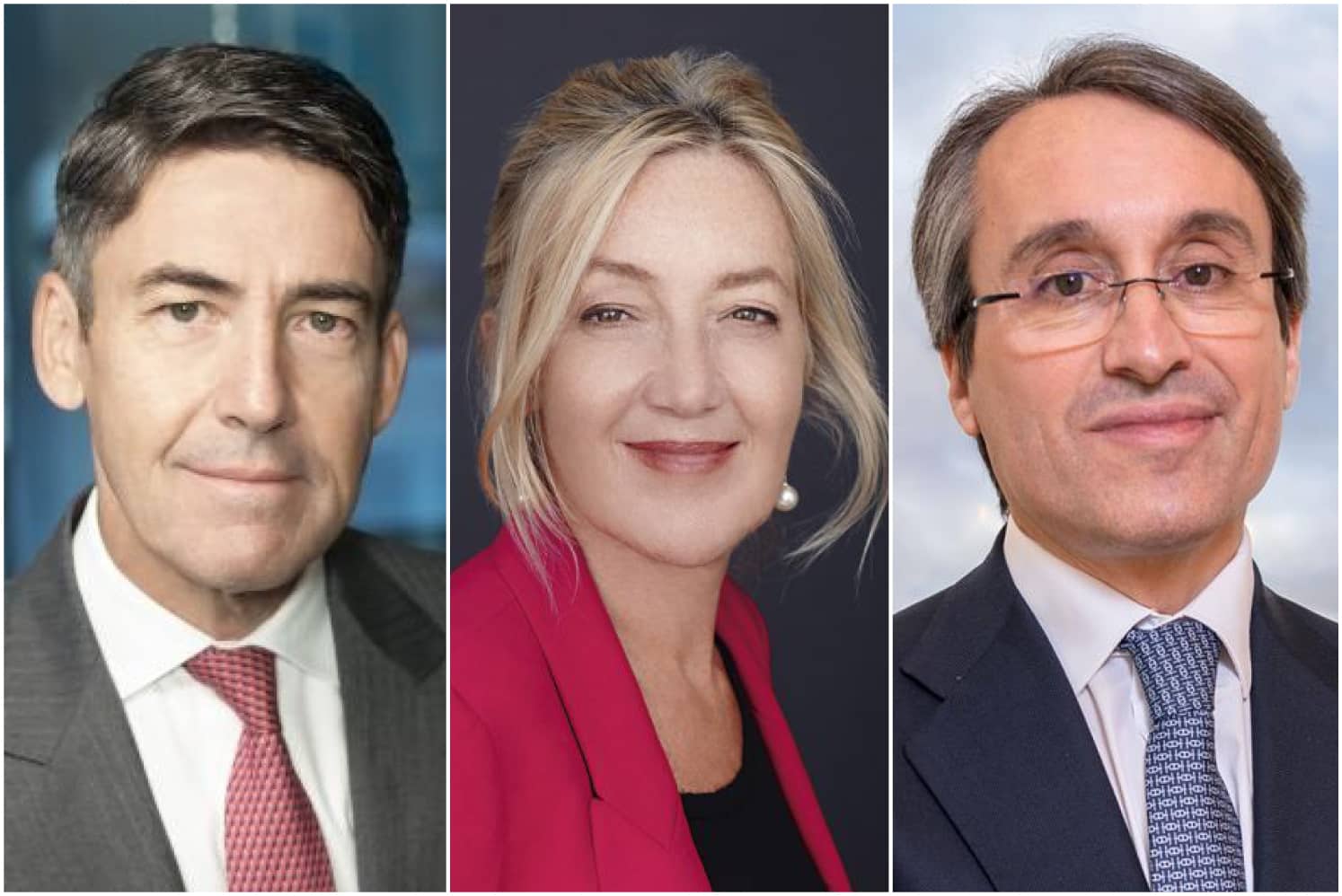 De izquierda a derecha: Domingo Miron, Marina Specht y Héctor Forézson, los tres consejeros delegados de Accenture, McCann y Deloitte