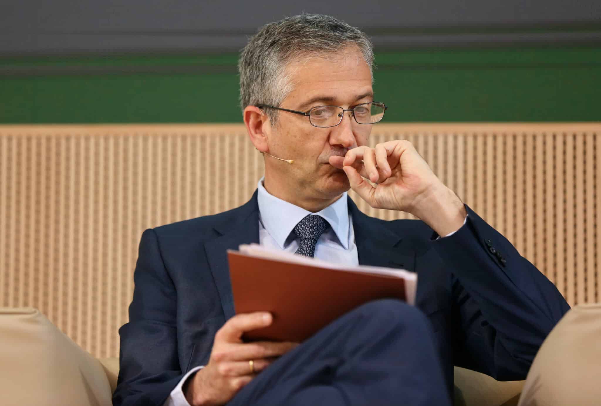 El gobernador del Banco de España, Pablo Hernández de Cos, en unas jornadas del IESE.