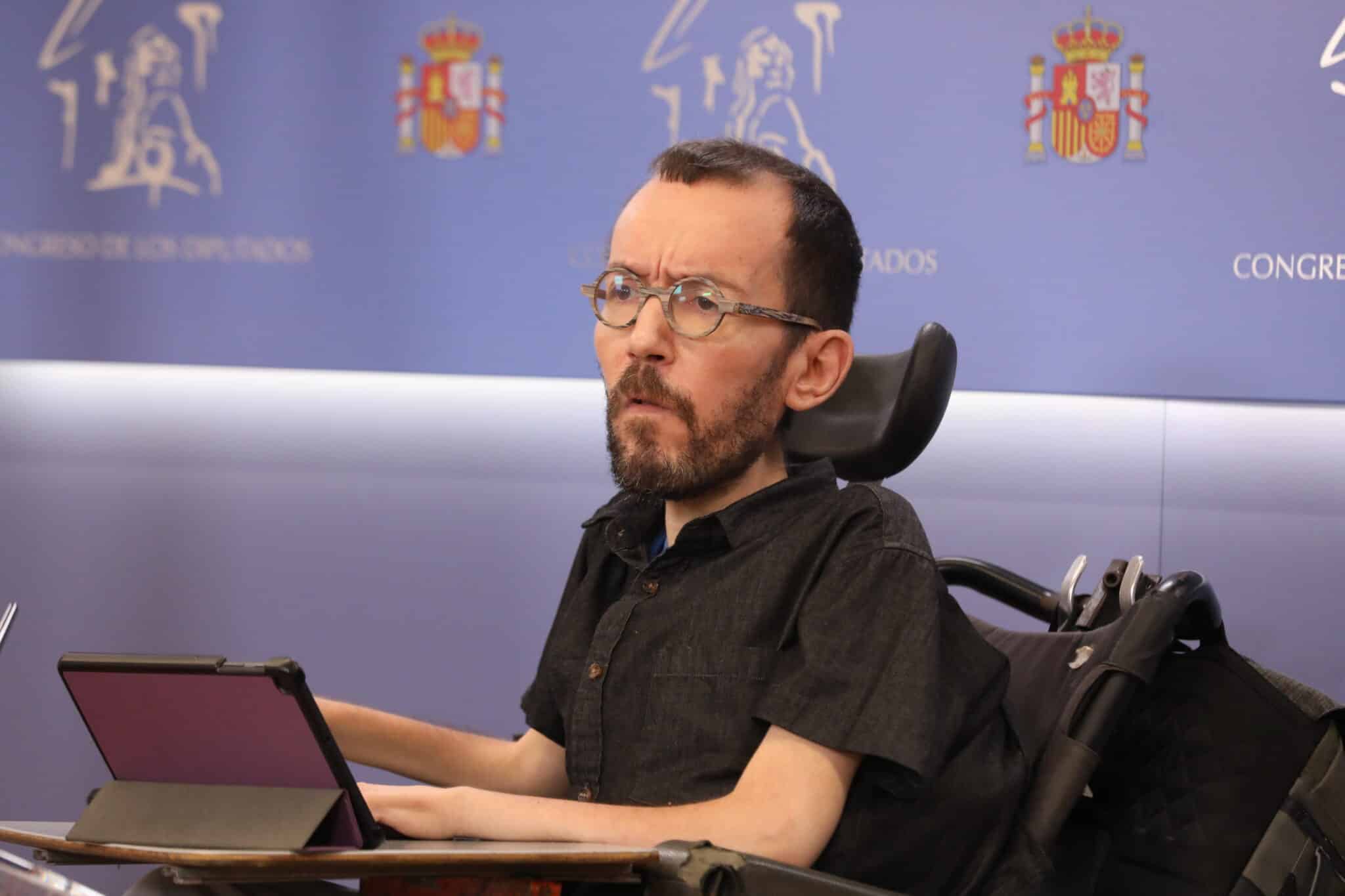 El portavoz de Unidas Podemos en el Congreso, Pablo Echenique