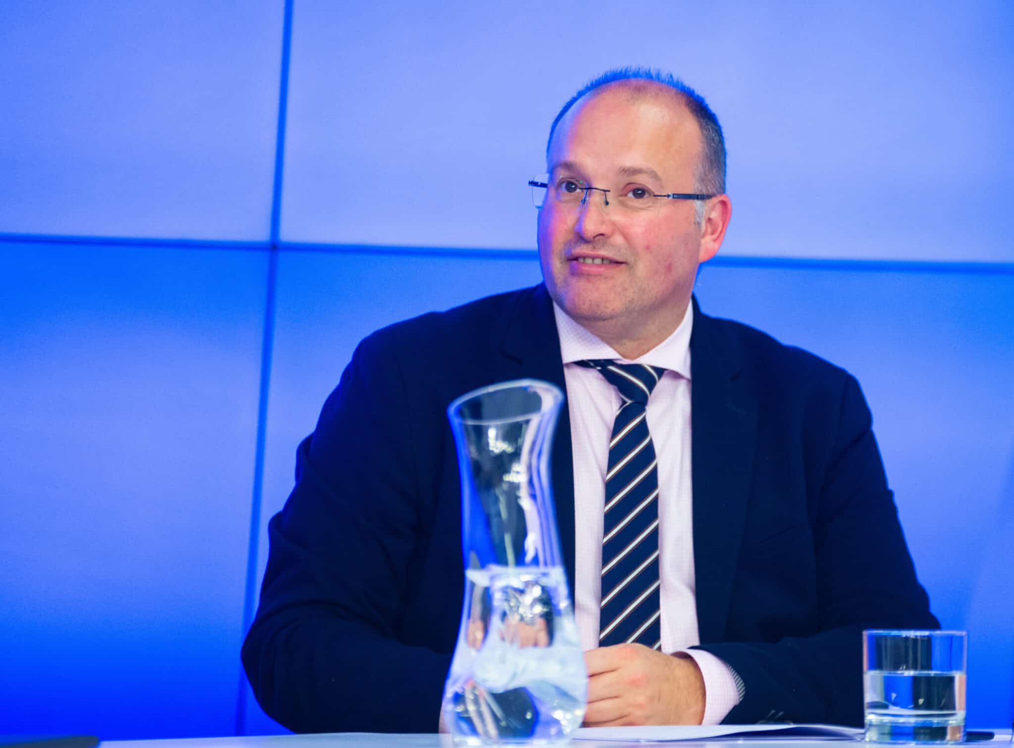 El vicesecretario de Organización Territorial, Miguel Tellado, durante la reunión del Comité Ejecutivo Nacional del PP, en la sede del partido.