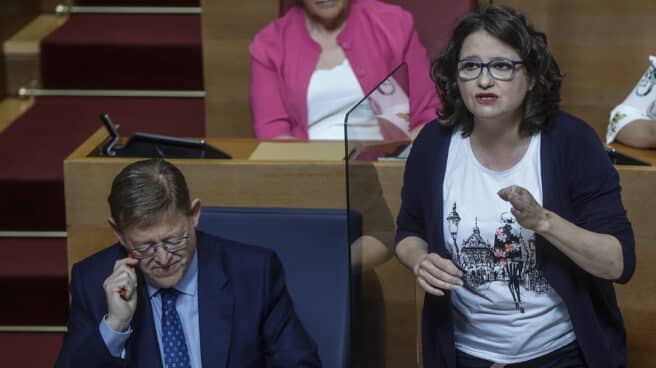 Mónica Oltra, en las Cortes de Valencia. Mónica Oltra, en las Cortes de Valencia.