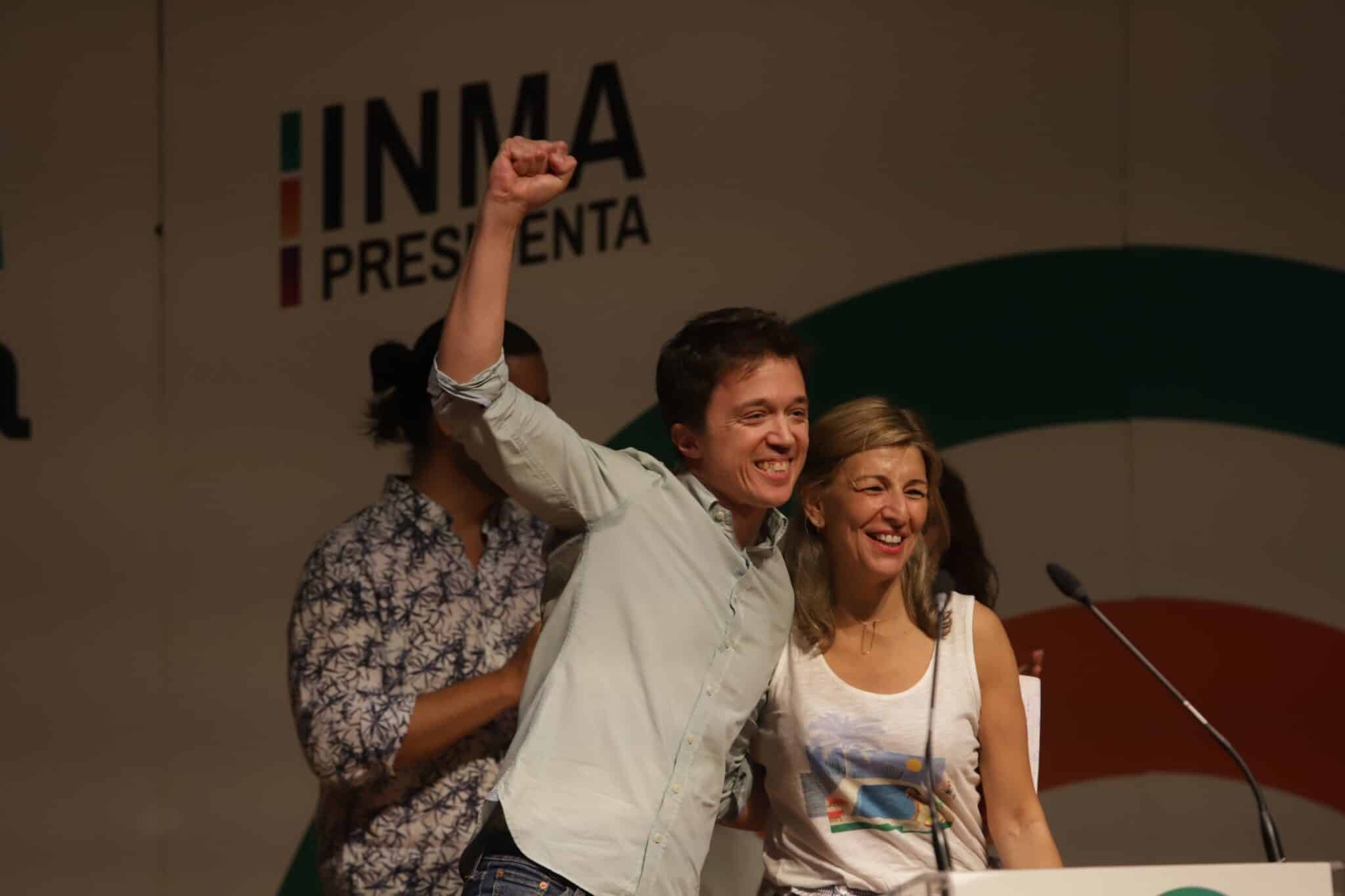 Yolanda Díaz e Íñigo Errejón, en Málaga.