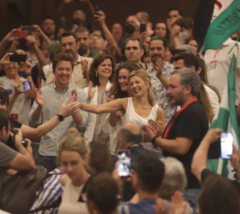 "¡Presidenta, presidenta!": Yolanda Díaz, aclamada en el mitin de Málaga