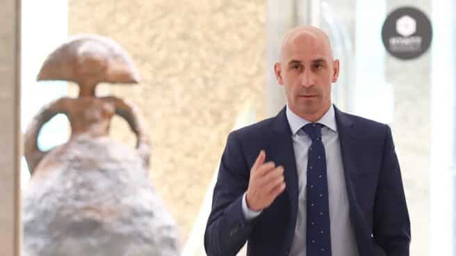 RFEF-CUENTAS-2021-NO-PROVISIONA-79-MILLONES-ARBITROS-LIGA-DESVIADOS El presidente de la RFEF, Luis Rubiales, en un reciente acto.