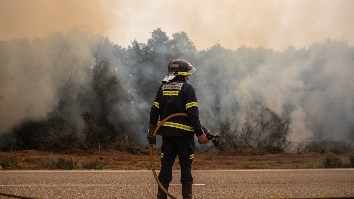 Renfe corta el AVE Madrid-Galicia por la cercanía de las vías al incendio de Zamora