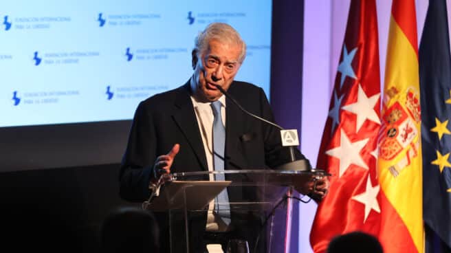 Mario Vargas Llosa durante el XV Foro Atlántico: “Iberoamérica: Libertad y Democracia”, a 20 de junio de 2022, en Madrid.