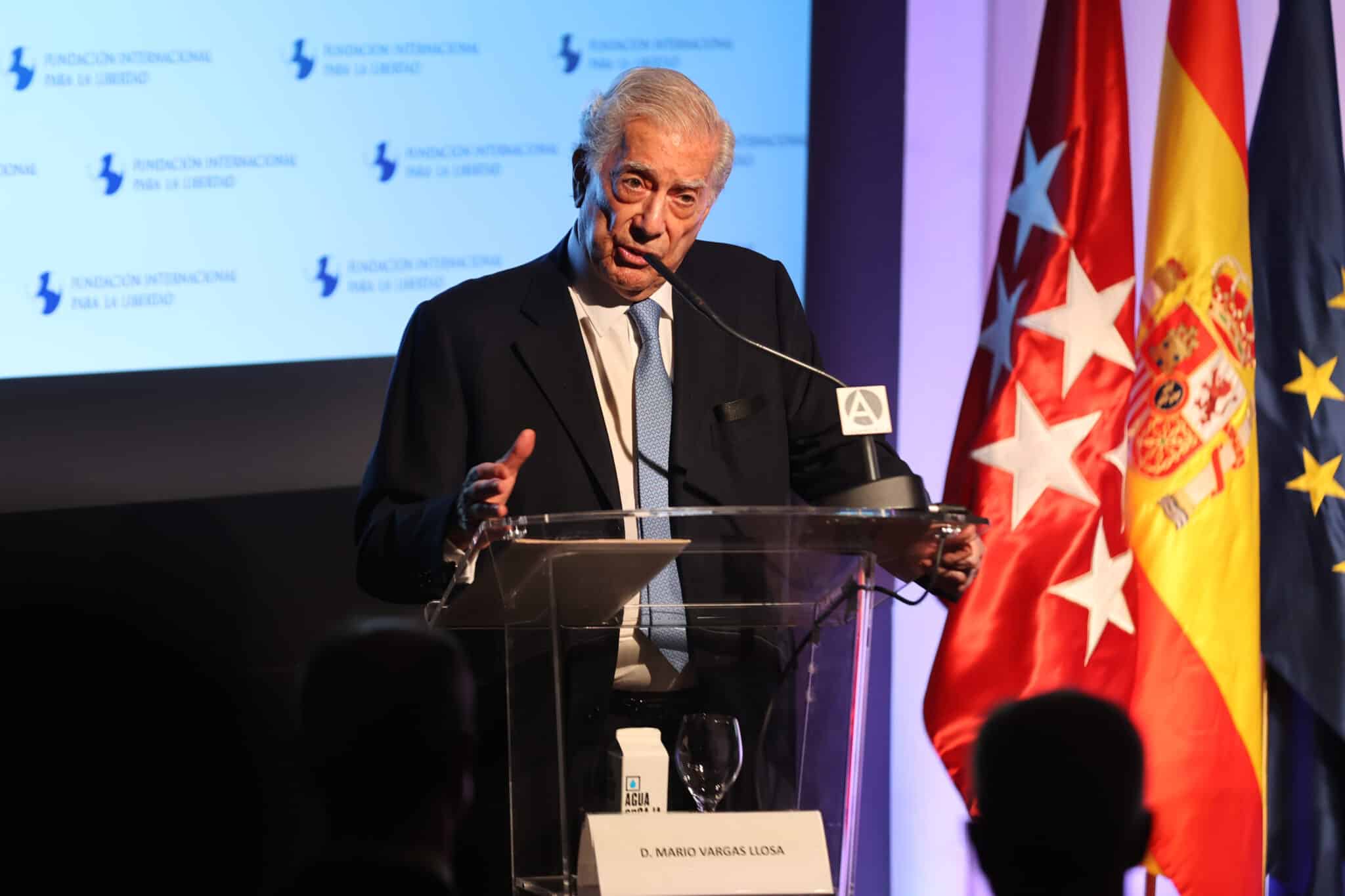 Mario Vargas Llosa durante el XV Foro Atlántico: “Iberoamérica: Libertad y Democracia”, a 20 de junio de 2022, en Madrid.