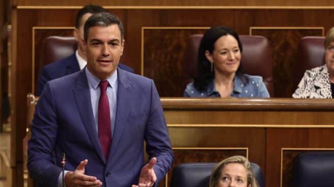 El presidente del Gobierno, Pedro Sánchez, interviene en una sesión de control, en el Congreso de los Diputados. El presidente del Gobierno, Pedro Sánchez, interviene en una sesión de control, en el Congreso de los Diputados.