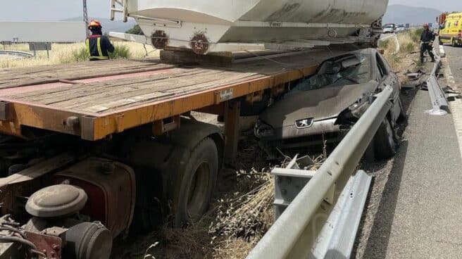Accidente en la A-1, a la altura de Pedrezuela (Foto: 112 Comunidad de Madrid)