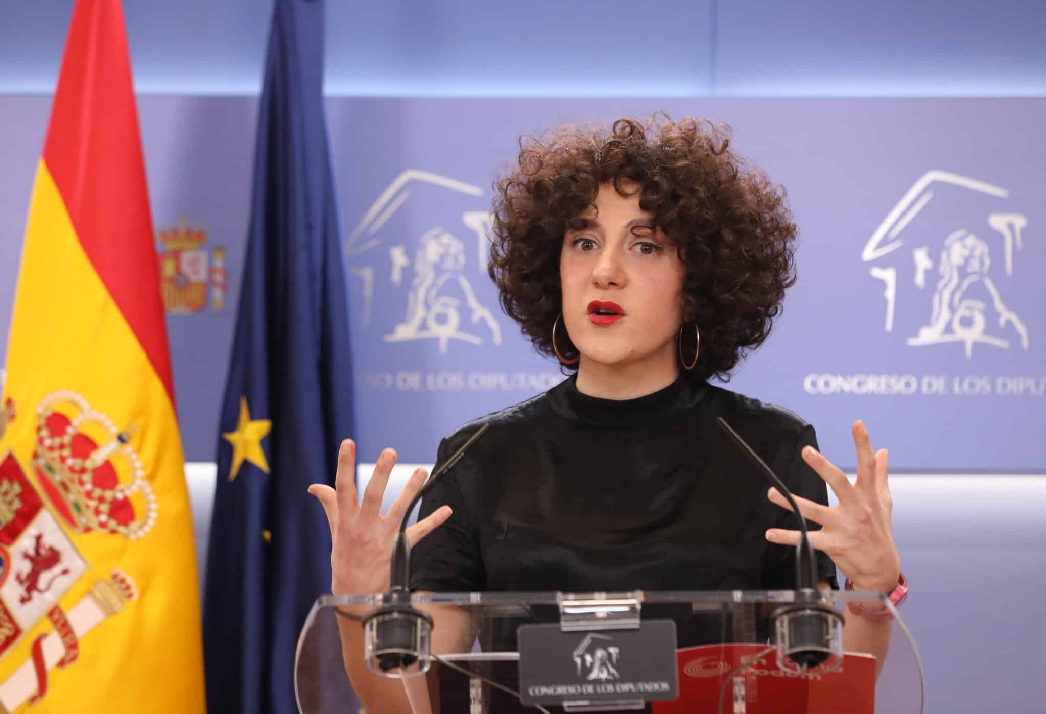 La portavoz de En Comú Podem, Aina Vidal, en el Congreso.