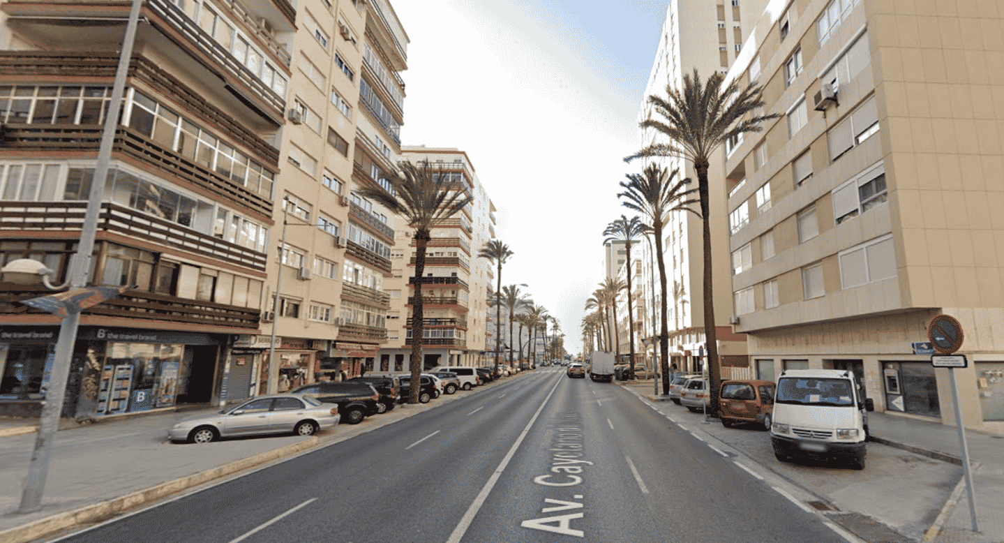 Avenida Cayetano del Toro, paralela al Paseo Marítimo de Cádiz.