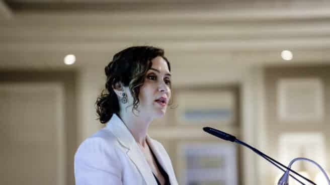 La presidenta de la Comunidad de Madrid, Isabel Díaz Ayuso, interviene en el VIII Foro Guadarrama, en el Hotel Rosewood Villa Magna. La presidenta de la Comunidad de Madrid, Isabel Díaz Ayuso, interviene en el VIII Foro Guadarrama, en el Hotel Rosewood Villa Magna.