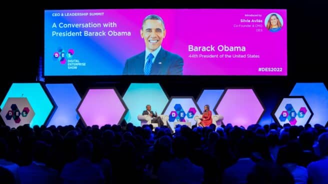 Barack Obama, en el DES 2022 que se celebra en Málaga. Barack Obama, en el DES 2022 que se celebra en Málaga.
