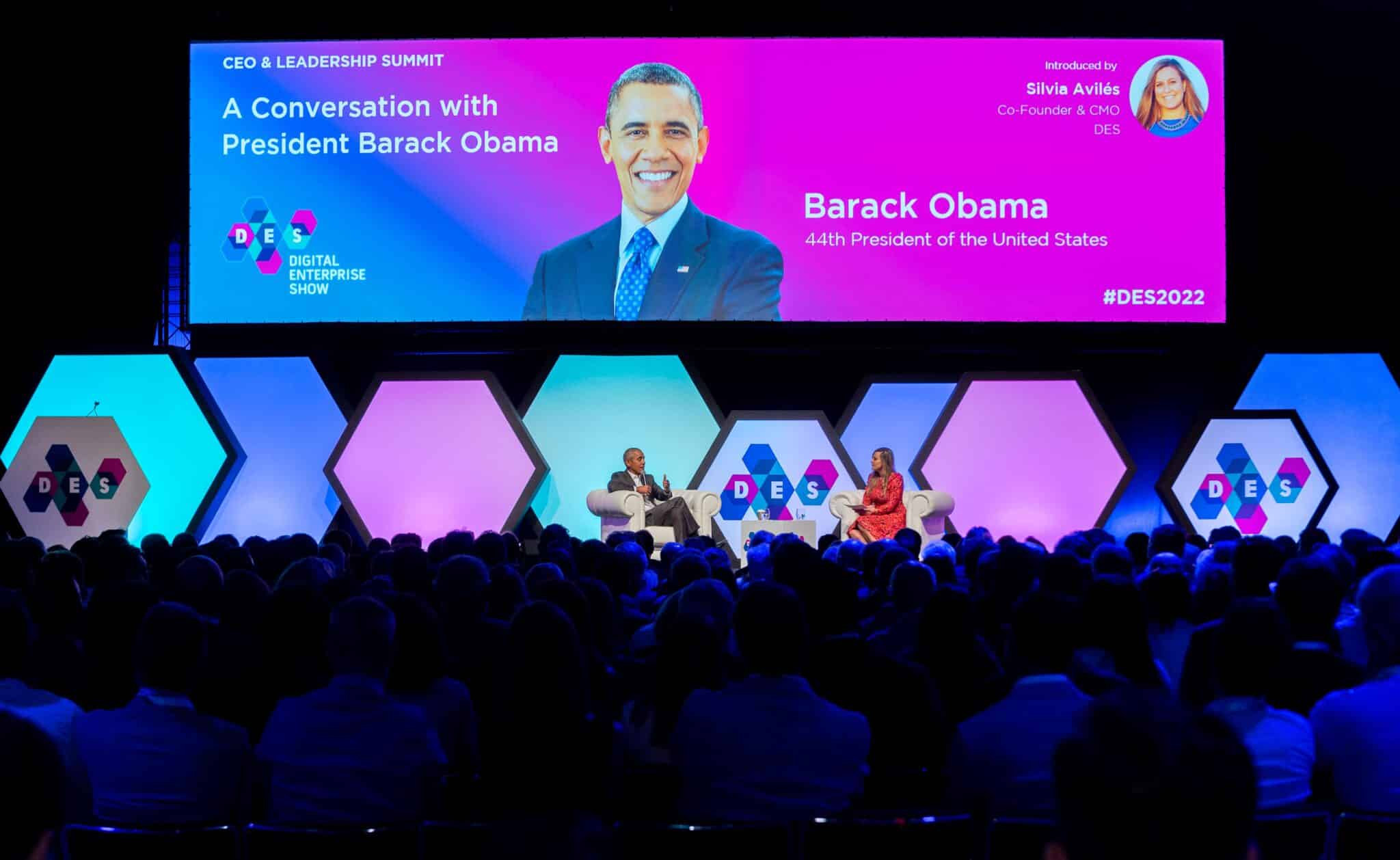 Barack Obama, en el DES 2022 que se celebra en Málaga.