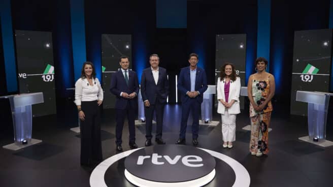 Moreno-Bonilla-aferra-moderación-ataques-liderados-Olona Los candidatos en las elecciones de Andalucía del 19-J.