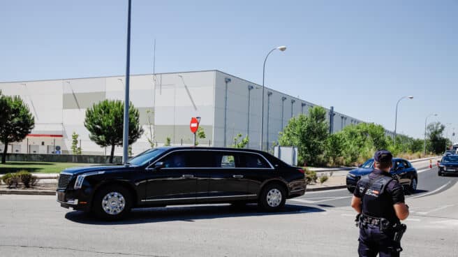 Las comitivas llegan a la base de Torrejón de Ardoz (Madrid) para la cumbre de la OTAN