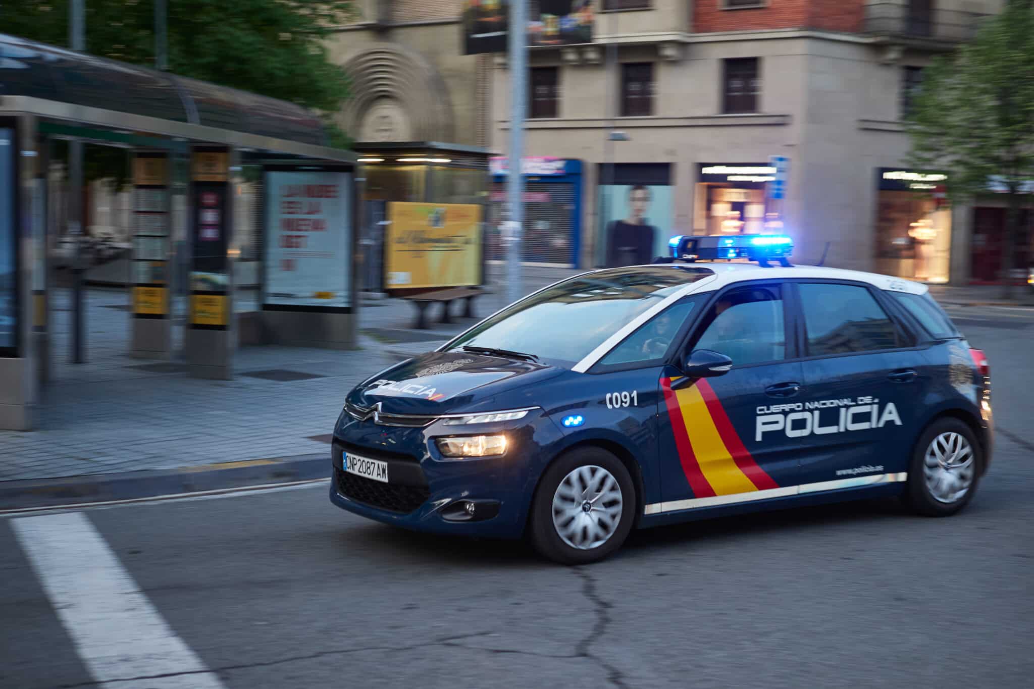 Un coche patrulla de la Policía Nacional.