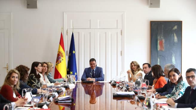 Pedro Sánchez preside una reunión del Consejo de Seguridad Nacional, en el Complejo de la Moncloa.