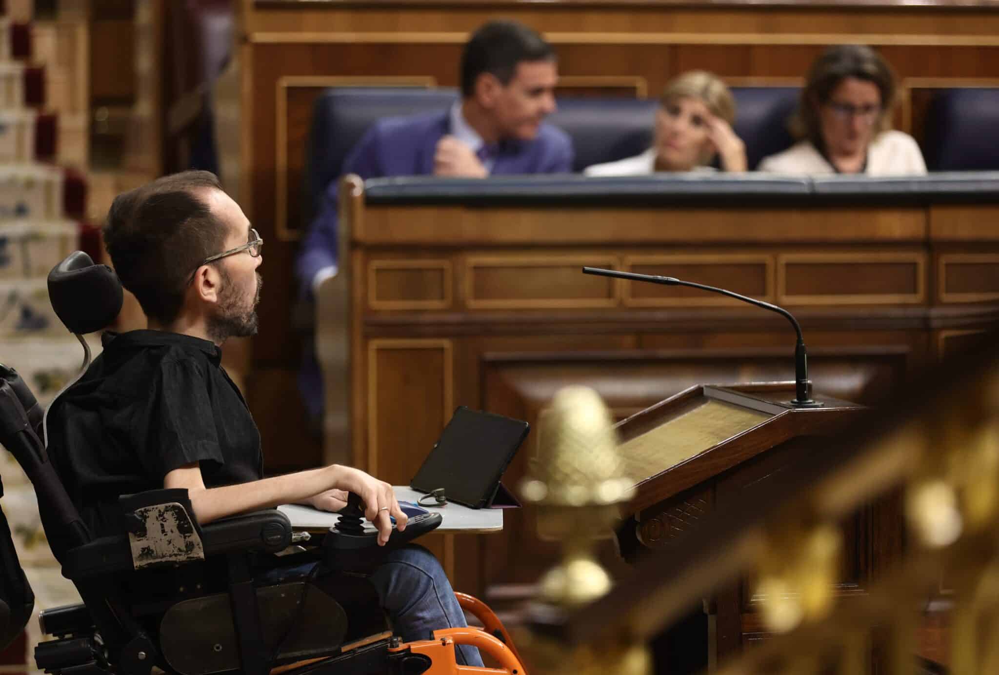 El portavoz de Unidas Podemos en el Congreso, Pablo Echenique