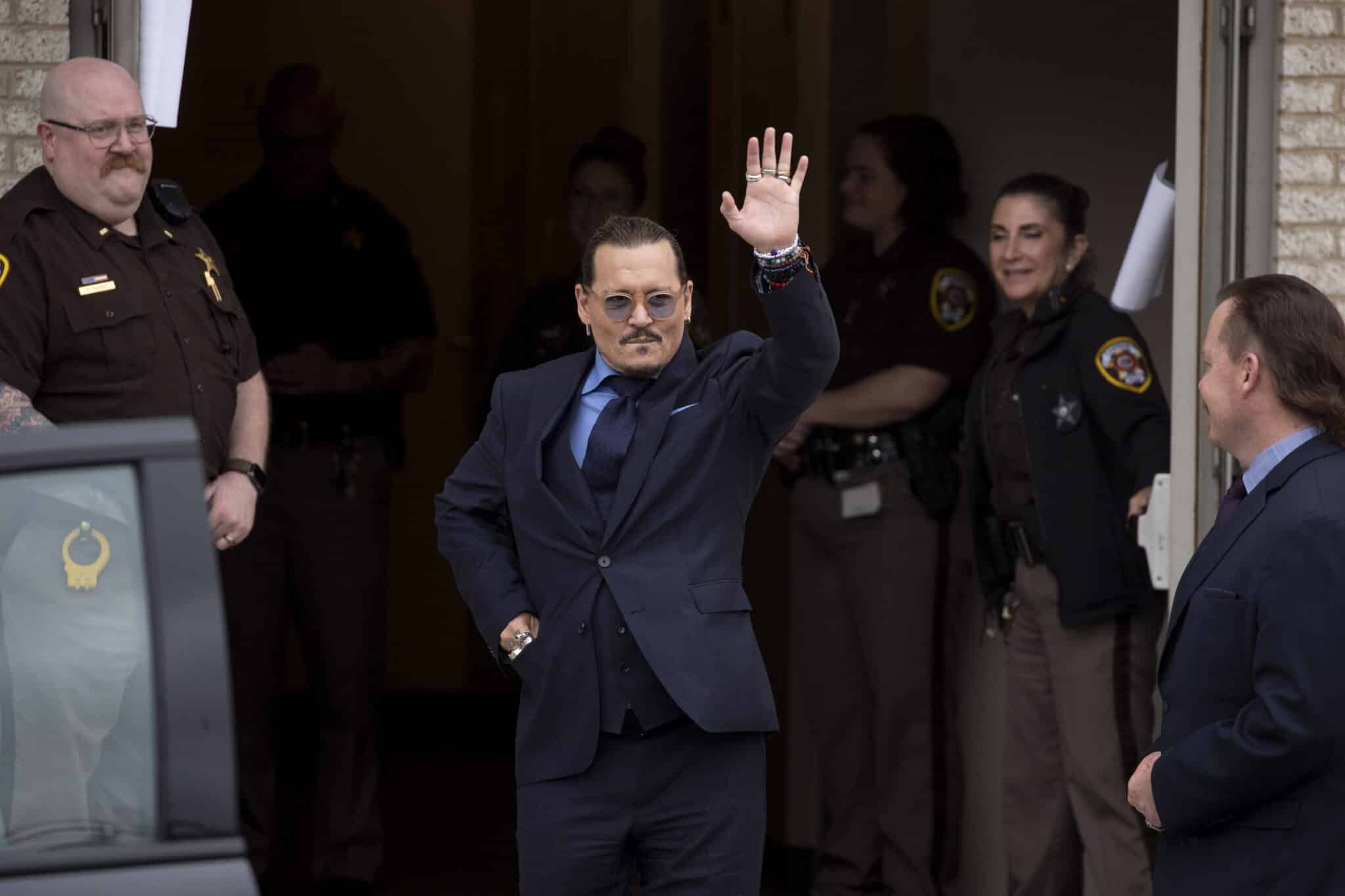 Johnny Depp, el actor estadounidense, tras salir del juicio contra Amber Heard, su exmujer