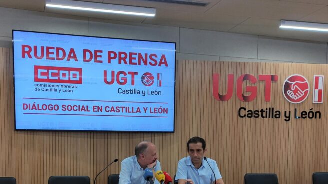 CCOO y UGT ven "herido de muerte" el diálogo social en Castilla y León tras el hachazo de Vox a la subvenciones Faustino Temprano (i) y Vicente Andrés (d)