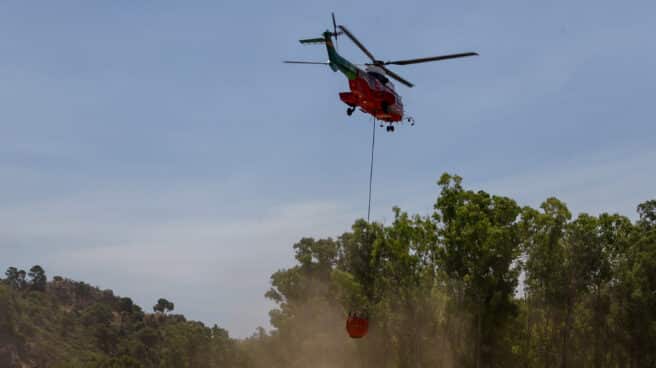 Bomberos en el incendio forestal de Málaga Bomberos en el incendio forestal de Málaga
