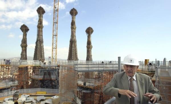 Imagen de archivo del arquitecto y director de las obras de la Basílica de la Sagrada Familia, Jordi Bonet. Imagen de archivo del arquitecto y director de las obras de la Basílica de la Sagrada Familia, Jordi Bonet.