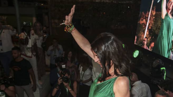 Macarena Olona comparece tras los resultados de Vox en las elecciones de Andalucía. Macarena Olona comparece tras los resultados de Vox en las elecciones de Andalucía.