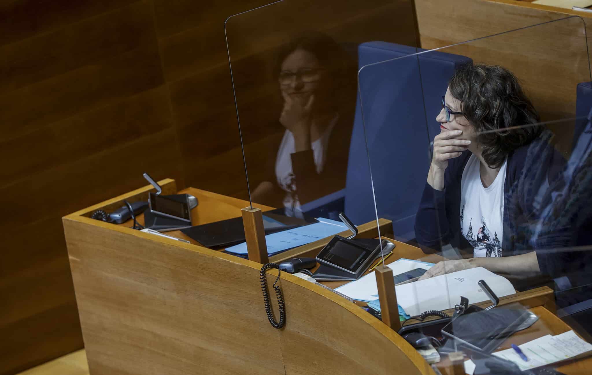 Mónica Oltra, en las Cortes Valencianas.