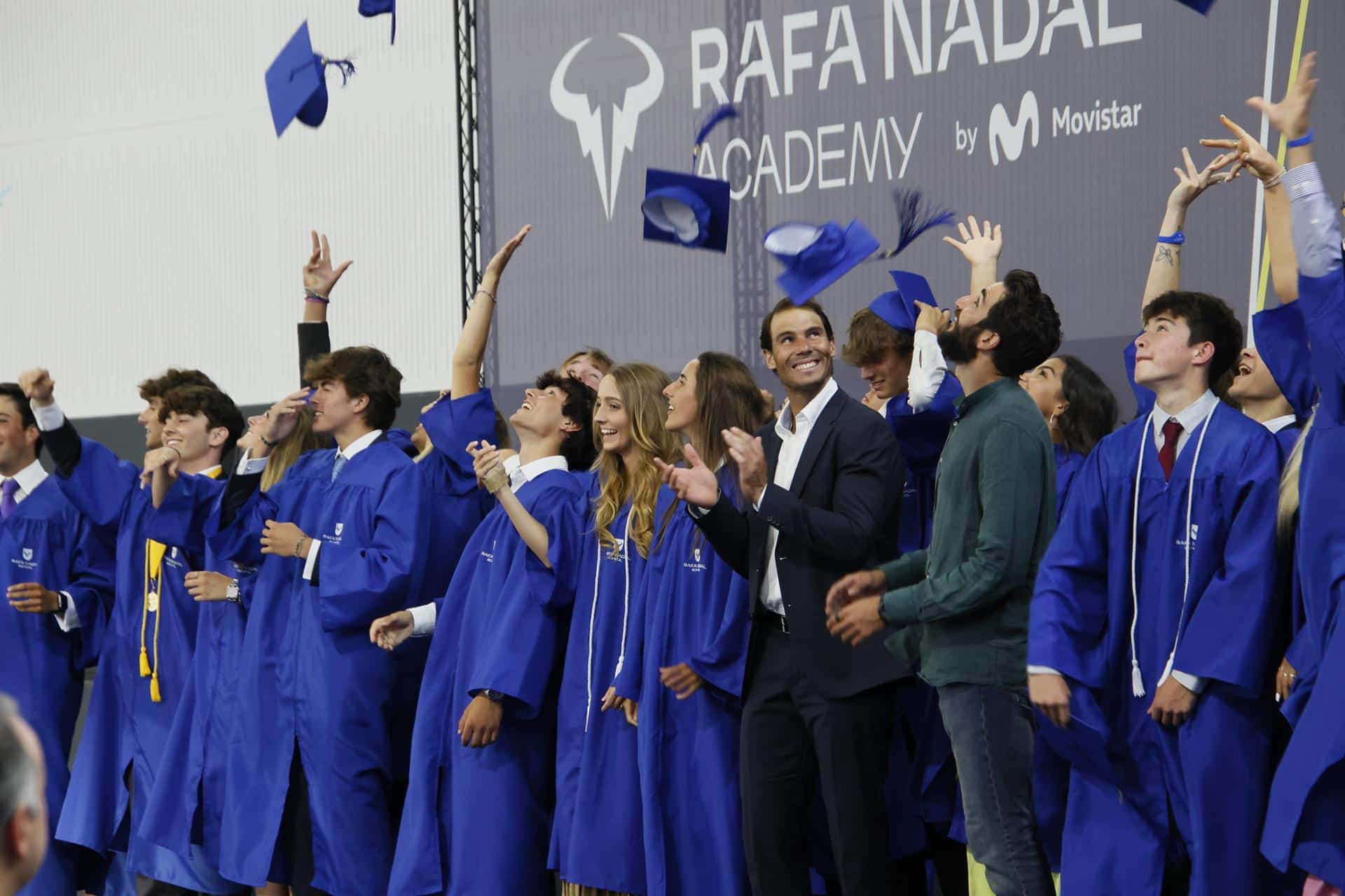 Rafa Nadal preside la ceremonia de graduación de los alumnos de su academia