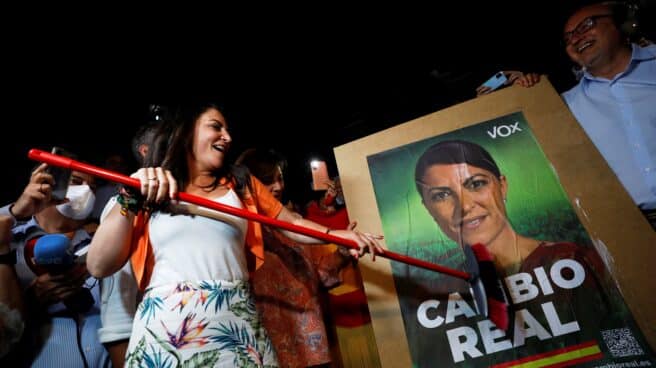 Macarena Olona, la candidata de Vox a la Presidencia de la Junta de Andalucía, en el arranque de la campaña.