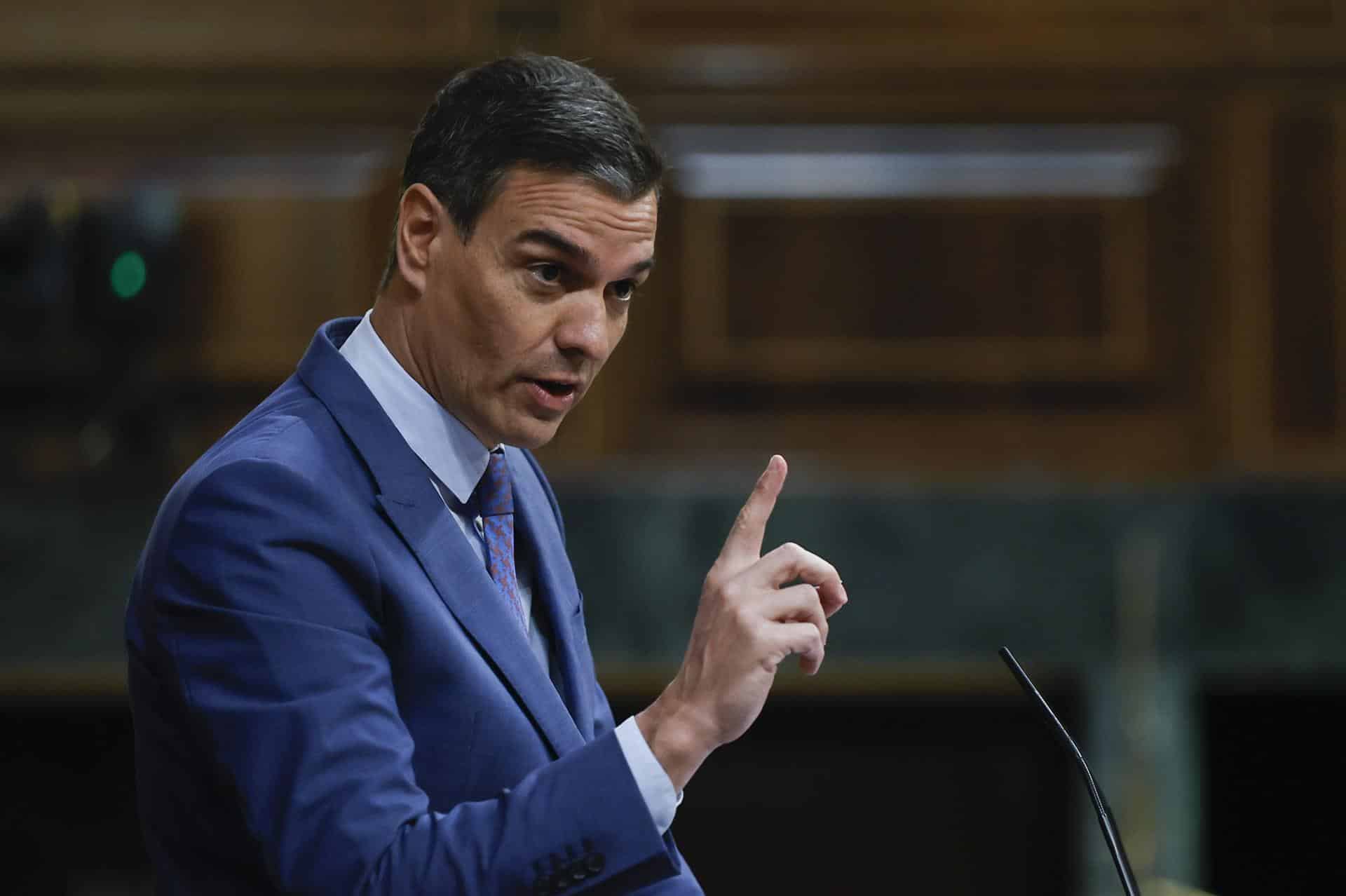 Pedro Sánchez, durante su comparecencia en el Congreso el miércoles