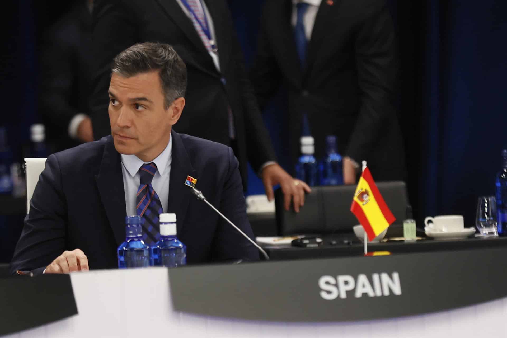 Pedro Sánchez, en la cumbre de la OTAN.