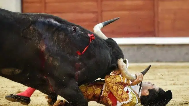 Tomás Rufo se libra de la cornada de un toro que le arrancó el corbatín en Las Ventas