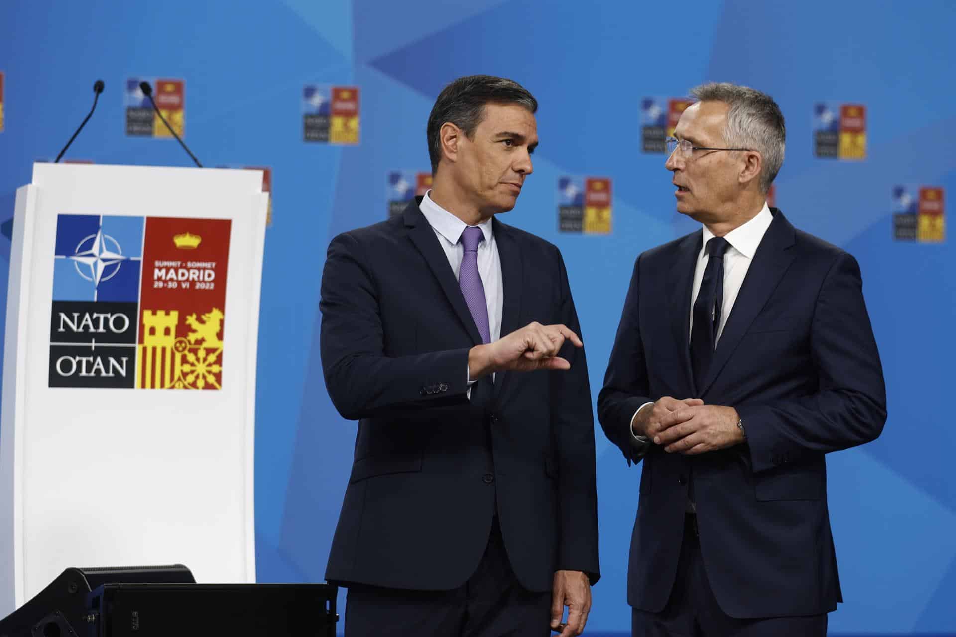 Stoltenberg agradece el apoyo del  "Gobierno de España" a la OTAN y pide más inversión en Defensa