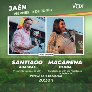 Propaganda electoral de Vox para el 19-J.