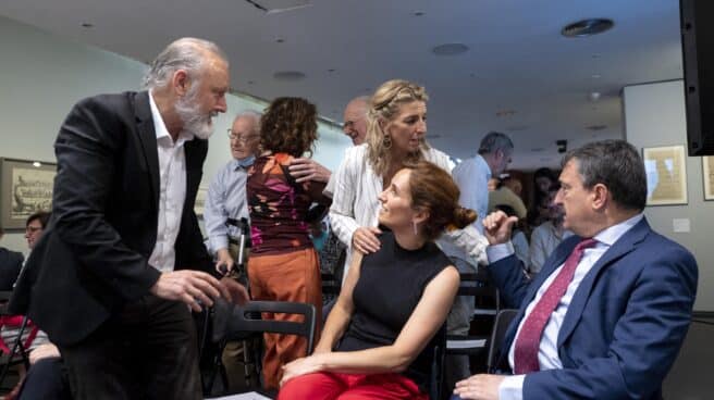 Mónica García y Yolanda Díaz, juntas en la presentación del libro de Unai Sordo el pasado 9 de junio.