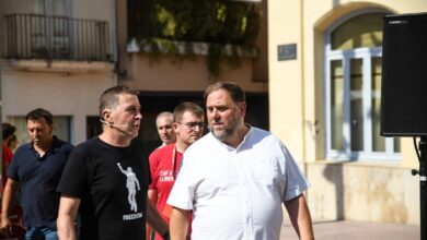 Otegi, Junqueras y Aragonès, juntos en apoyo a los jóvenes de ERC: "No nos pararán"