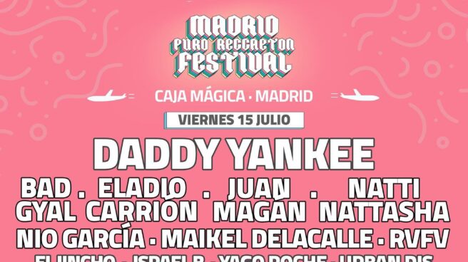 Cartel del Puro Reggaeton Festival, el festival de reggaeton celebrado en Madrid julio 2022, que ha sido cancelado por la Comunidad de Madrid menos de 24 horas antes de su celebración
