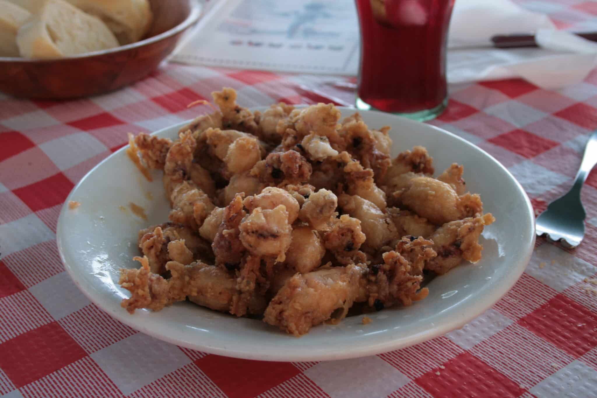 Plato de chopitos fritos