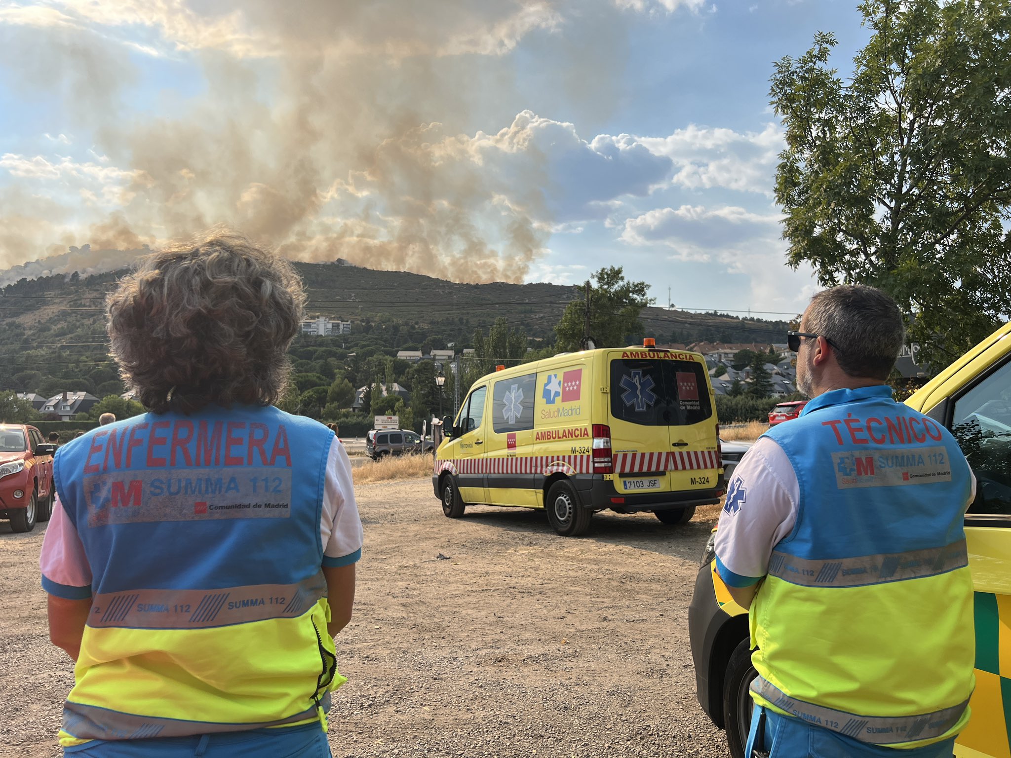 Incendio en Collado Mediano (Madrid).