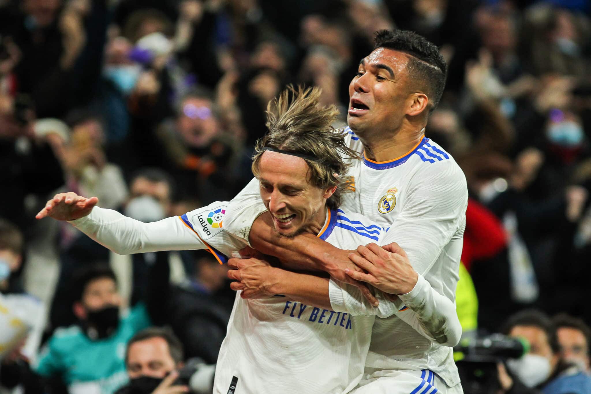 Modric y Casemiro, en un partido de Liga del Real Madrid.