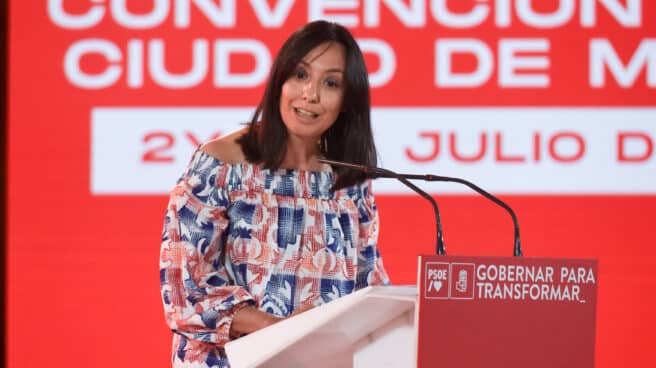 Mercedes González, en la clausura de la Convención del PSOE Madrid Ciudad. Mercedes González, en la clausura de la Convención del PSOE Madrid Ciudad.