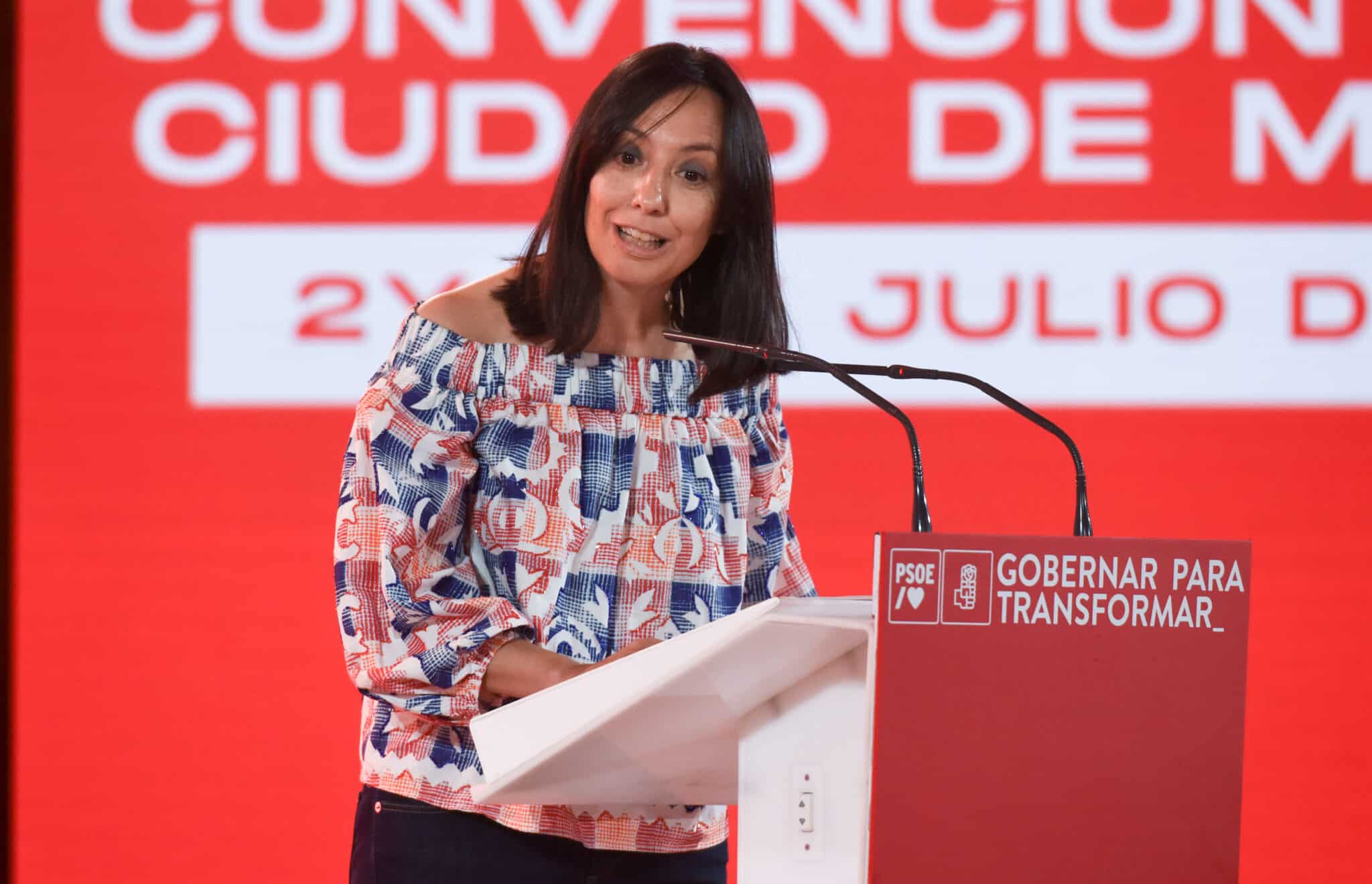 Mercedes González, en la clausura de la Convención del PSOE Madrid Ciudad.