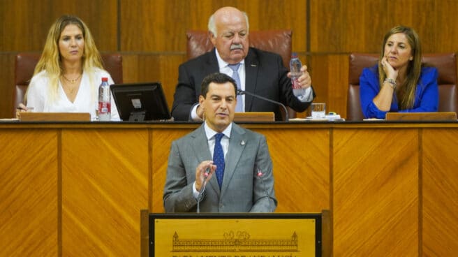 Primera jornada del debate de investidura del presidente de la Junta de Andalucía de la XII legislatura con la intervención del candidato del PP-A, Juanma Moreno.