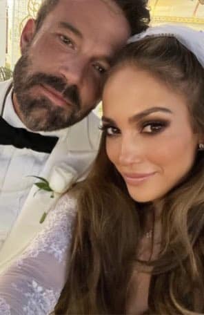 Foto de la boda de Jennifer López con Ben Affleck por sorpresa, en julio 2022