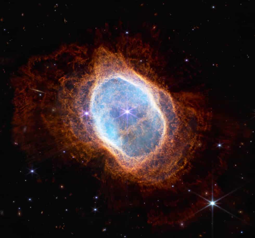 Nebulosa del Anillo Sur fotografiada por Webb.